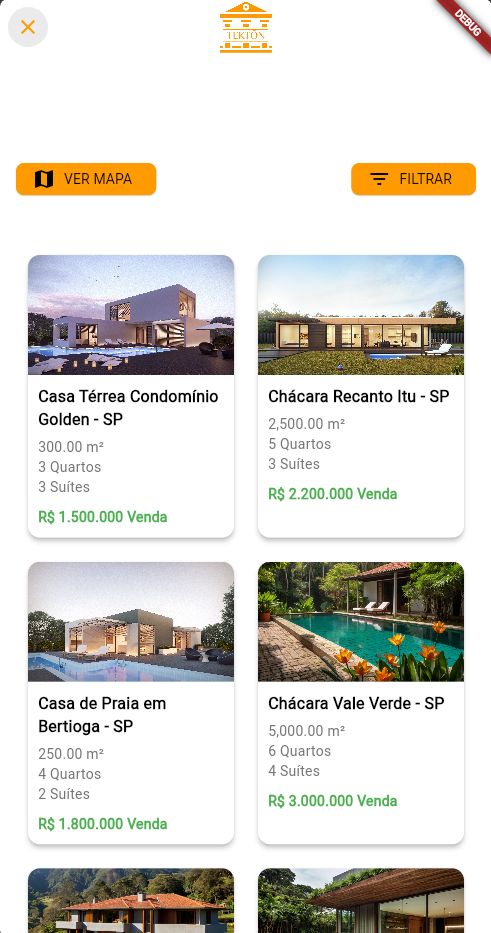 Imagem do aplicativo no celular